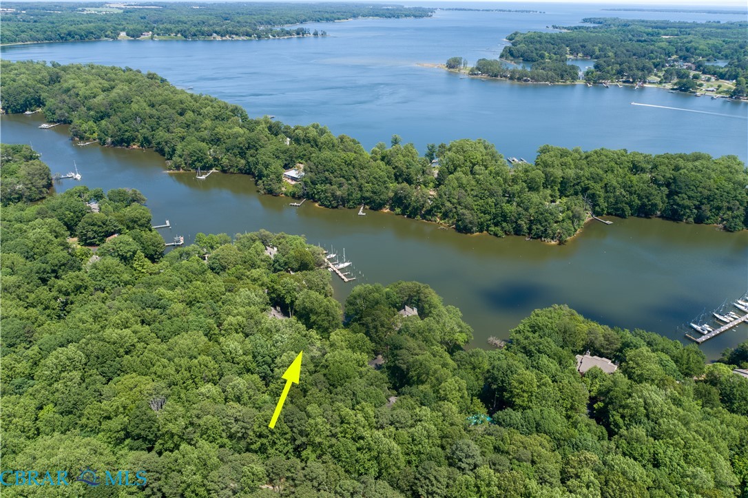54 Villa Ridge Drive, Unit C Hartfield, VA 23071 - Photo 18 of 45 Bird's eye view of a nearby body of water and a forest