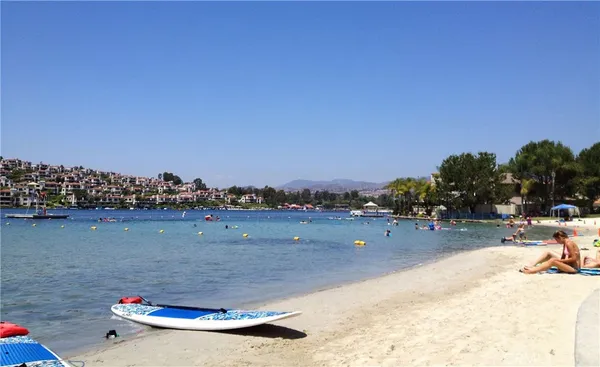 a view of outdoor space with a lake view