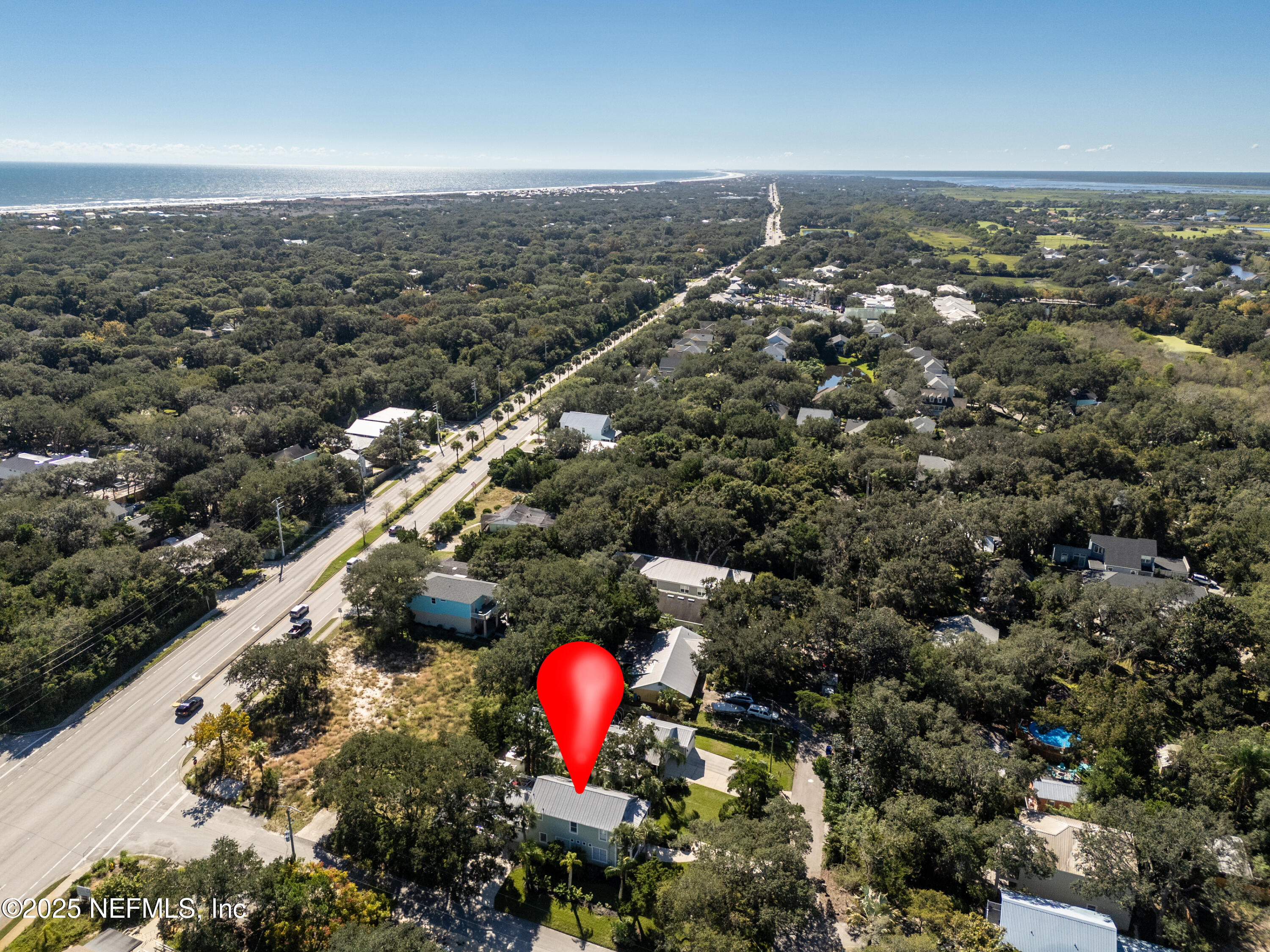 2500 Hydrangea Street St. Augustine, FL 32080 - Photo 50 of 56 an aerial view of a house with a swimming pool