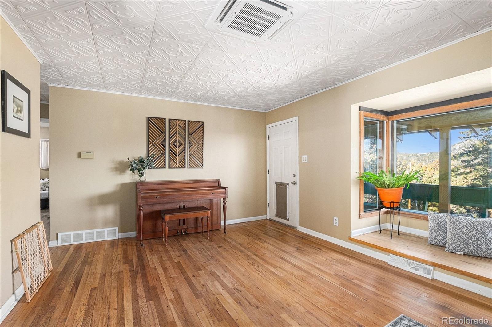10148 South Turkey Creek Road Morrison, CO 80465 - Photo 4 of 50 a living room with furniture and a fireplace