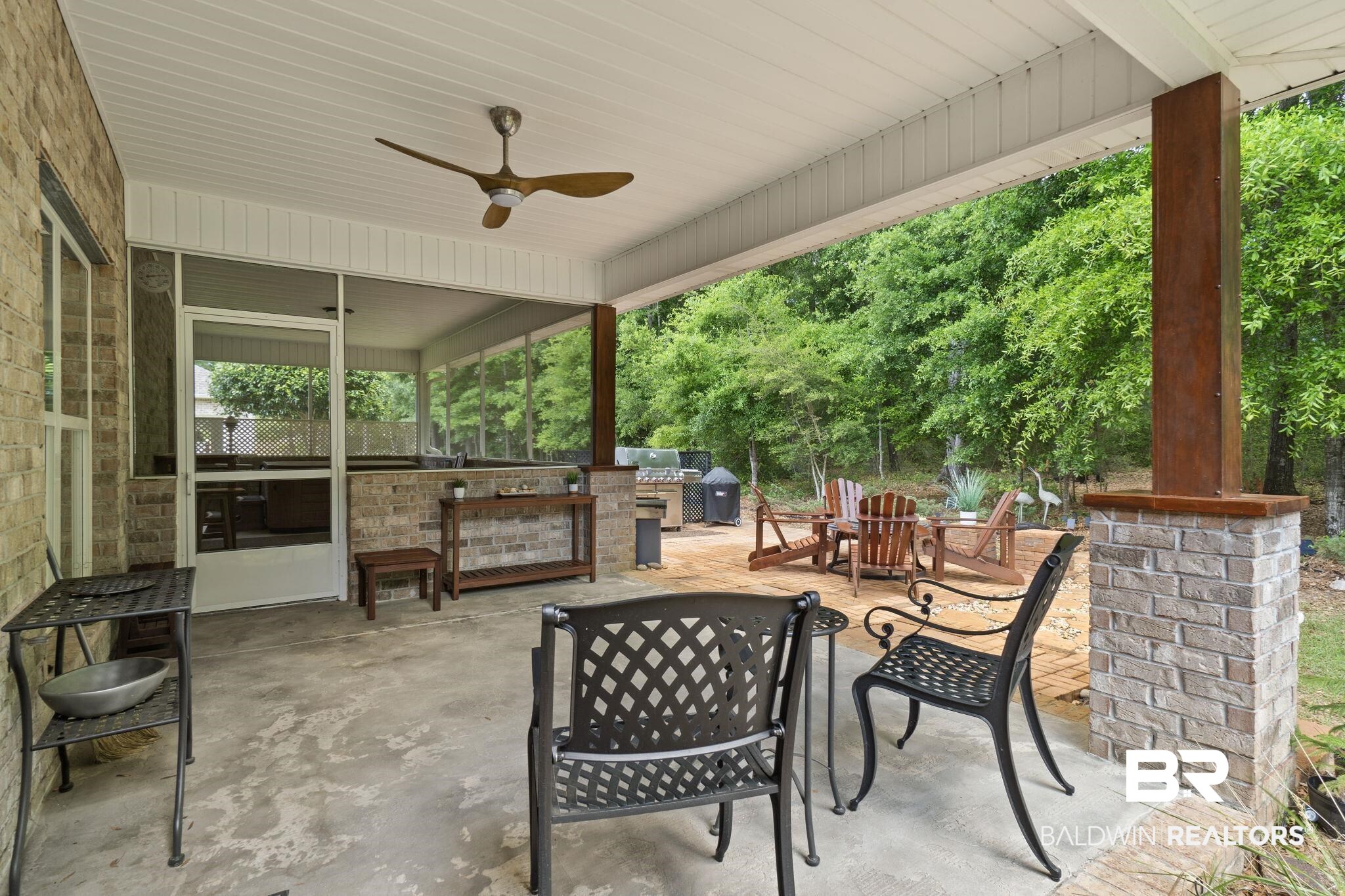8664 Foxtail Loop Pensacola, FL 32526 - Photo 44 of 64 View of patio with a ceiling fan and exterior kitchen