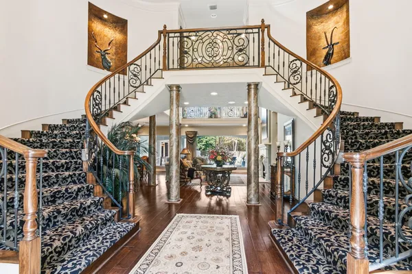 a view of entryway wooden floor