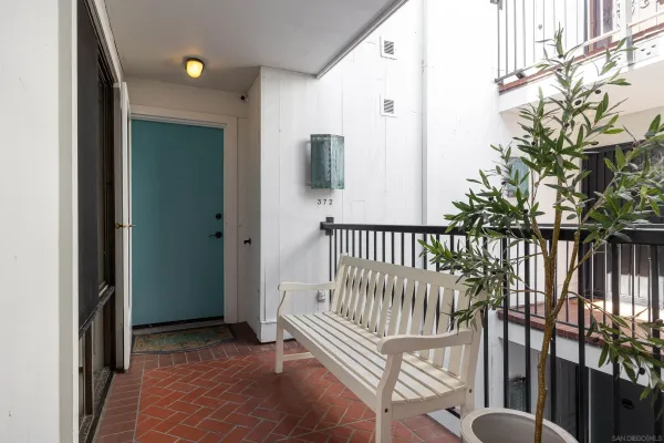 a view of a balcony