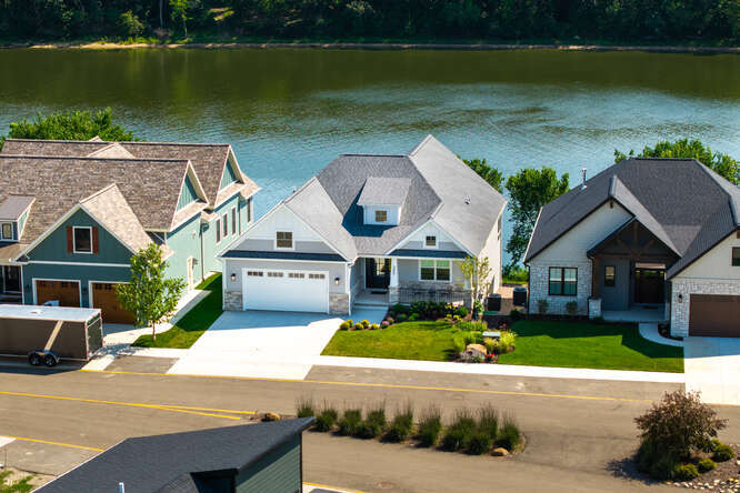 305 Leeward Way Ottawa, IL 61350 - Photo 10 of 53 an aerial view of a house with lake view