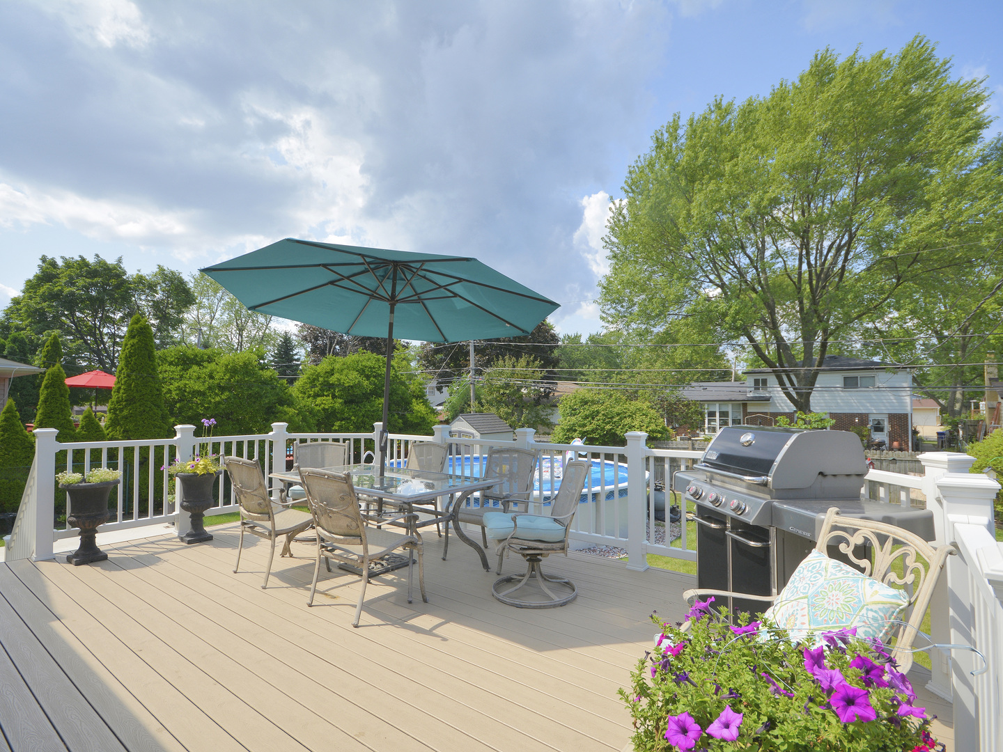 100 Ambleside Road Des Plaines, IL 60016 - Photo 5 of 15 a view of backyard with seating space and trees