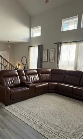 a living room with a couch