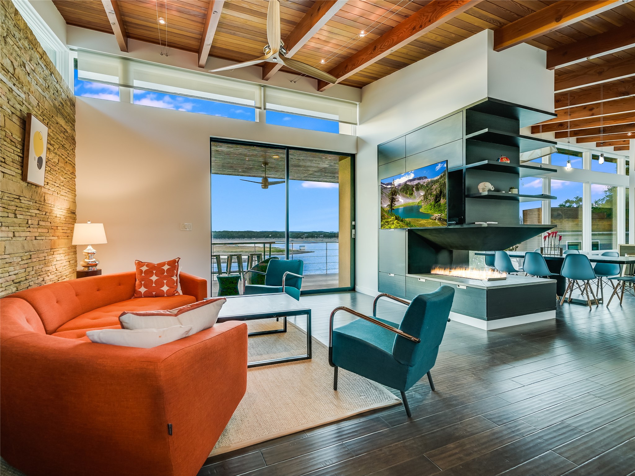 1500 Buffalo Gap Road Austin, TX 78734 - Photo 7 of 38 a outdoor living space with patio furniture and a fireplace