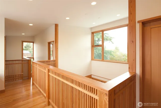 a view of hallway with window