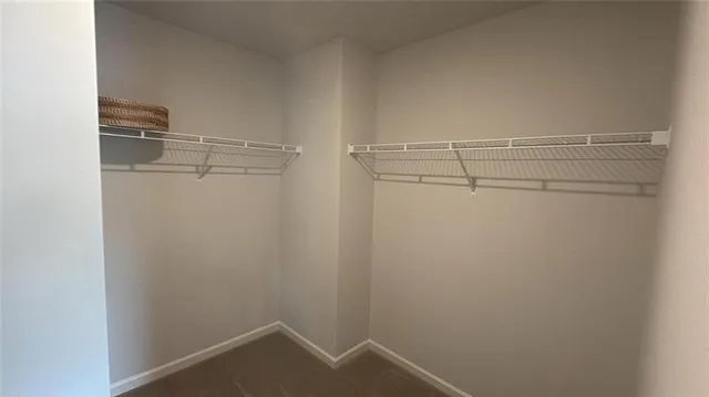 a view of small space with racks on the wall