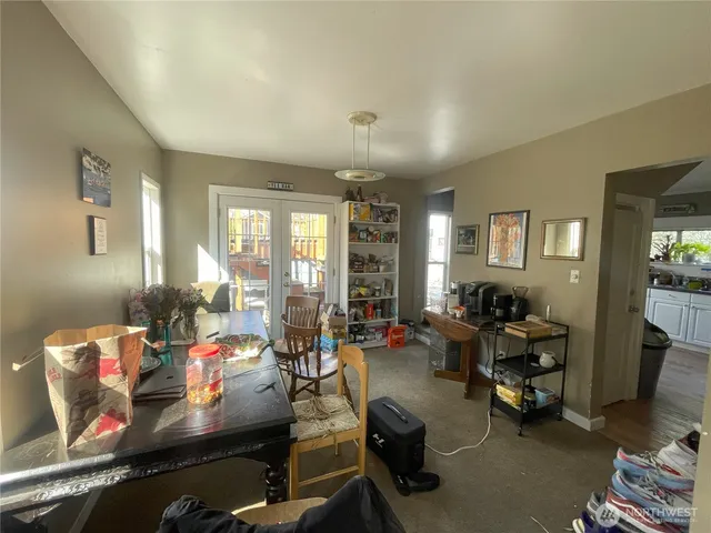 a room with furniture