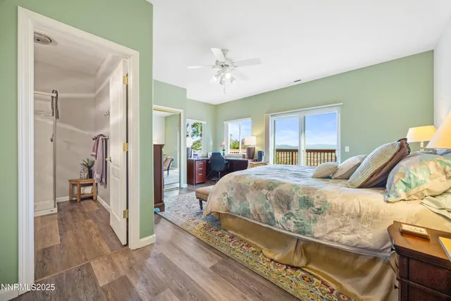 a living room with a large window