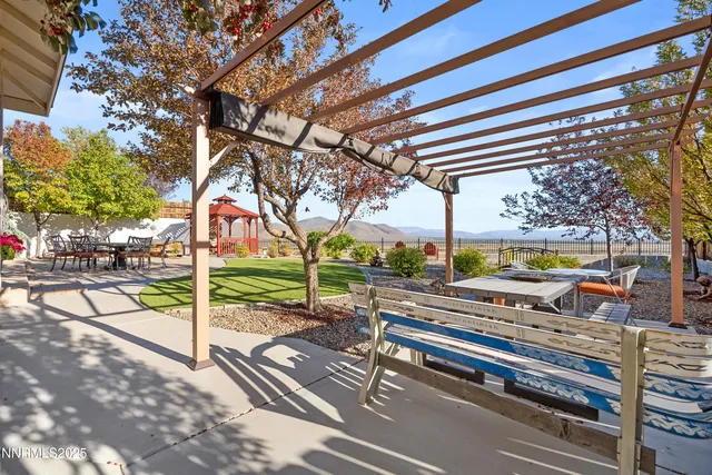 a view of railway station with sitting area