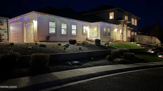 a living room with a large window