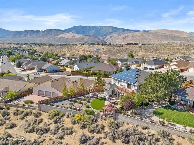 a view of city and mountain