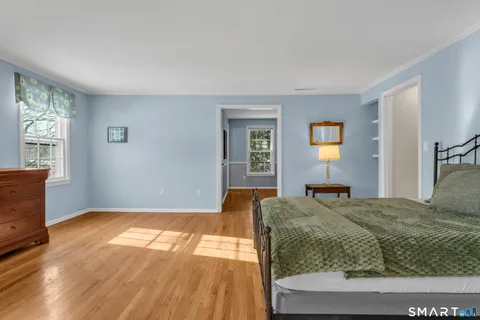 a view of small space with racks on the wall