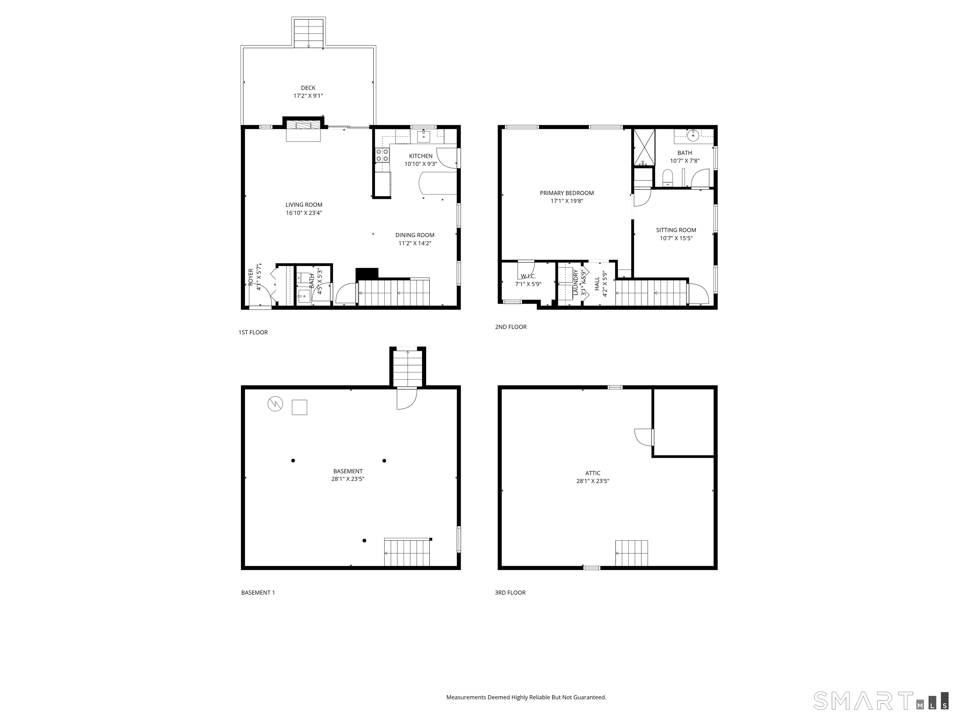 2 Esterly Farms Road, Unit 2 Madison, CT 06443 - Photo 40 of 40 Floor Plans, including unfinished basement and walk up attic.