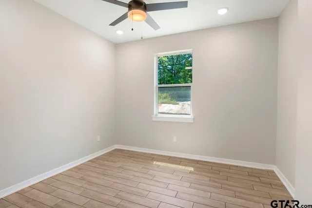 an empty room with a window