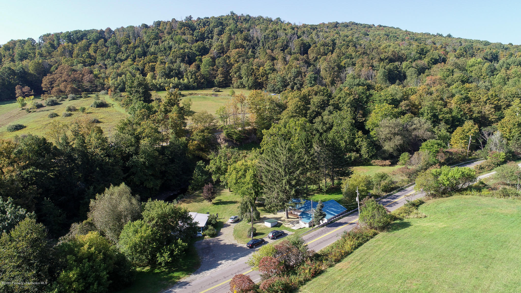 511 Meshoppen Creek Road Meshoppen, PA 18630 - Photo 24 of 30 an aerial view of a houses with a yard