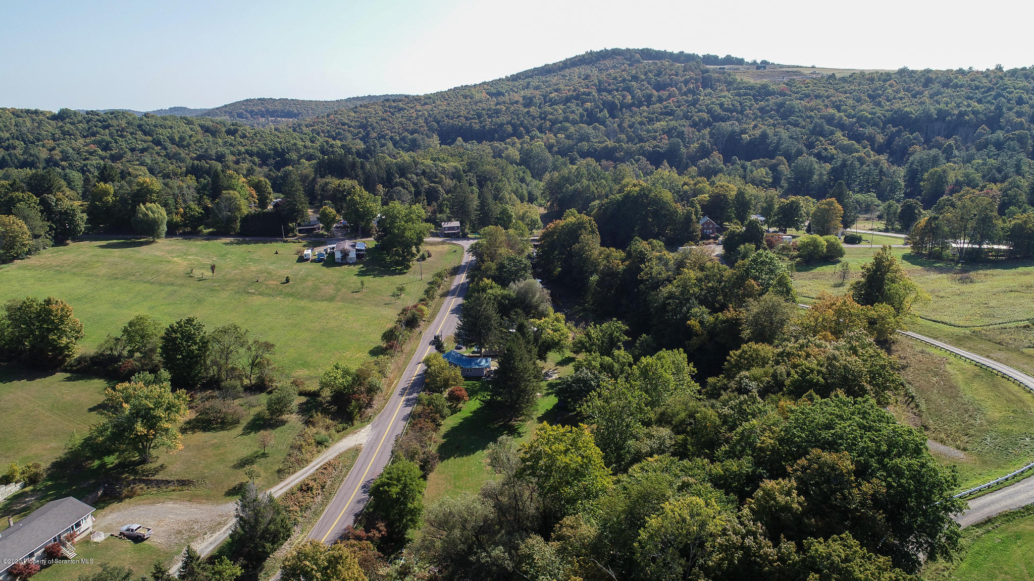 511 Meshoppen Creek Road Meshoppen, PA 18630 - Photo 25 of 30 an aerial view of residential house and green space