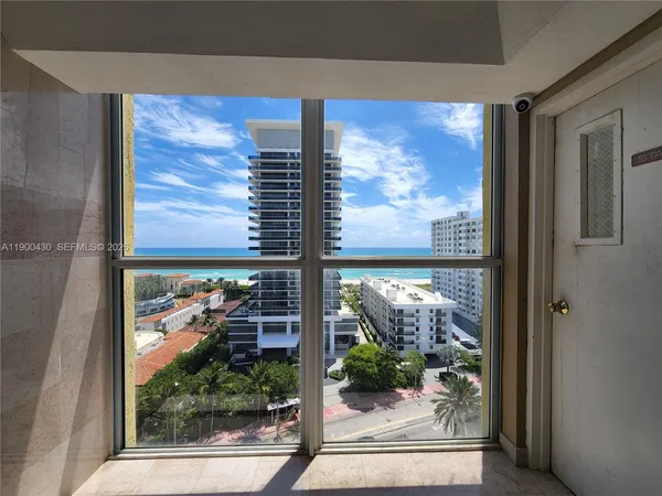 an outdoor space with seating
