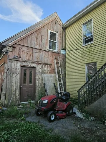 a backyard of a house