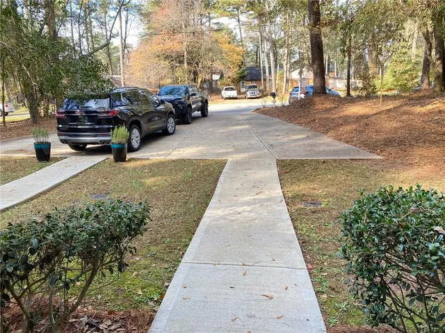 a backyard of a house
