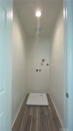 a bathroom with a small space
