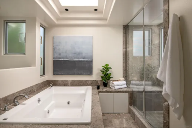 a view of city from terrace with seating space