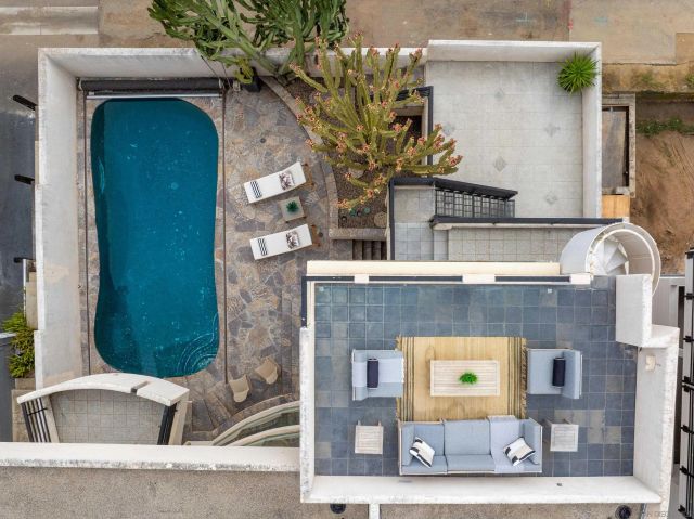 an aerial view of a city