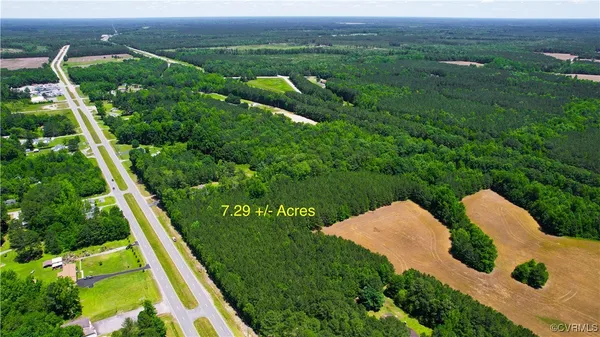an aerial view of huge green field with lots of green plants in it