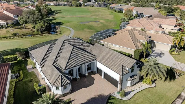 an aerial view of multiple houses