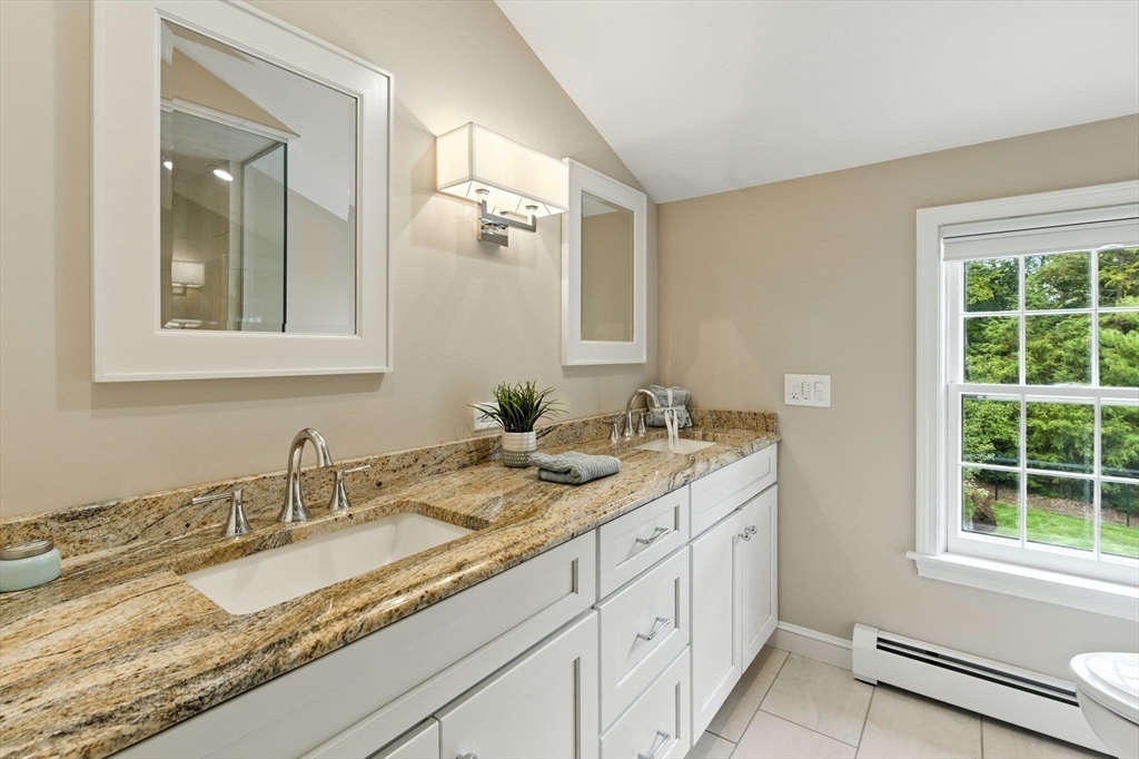 28 Janes Road Boxford, MA 01921 - Photo 11 of 41 a bathroom with a granite countertop sink and a window