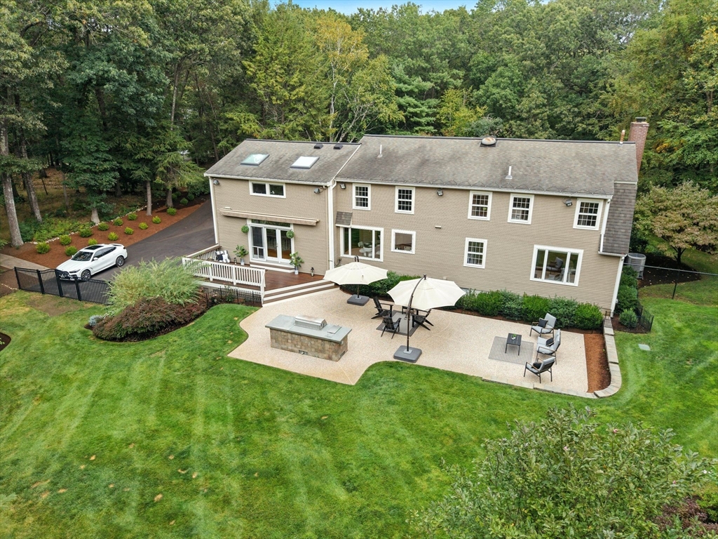 28 Janes Road Boxford, MA 01921 - Photo 30 of 41 an aerial view of a house with swimming pool garden and patio