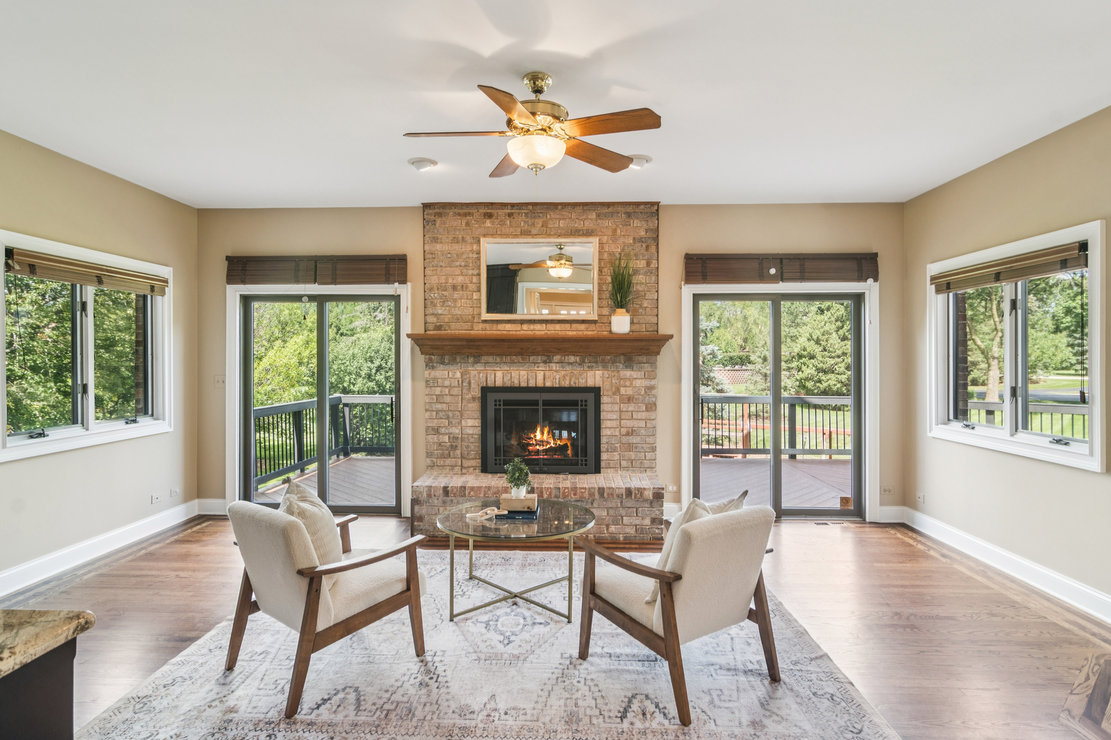 2223 Shetland Road Inverness, IL 60010 - Photo 12 of 40 a living room with furniture and a fireplace
