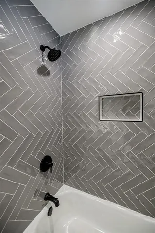 a view of backyard with outdoor seating and green space