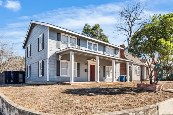 a front view of a house