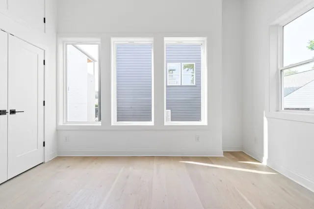 an empty room with a window
