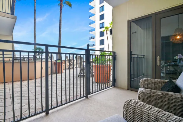 a view of a balcony