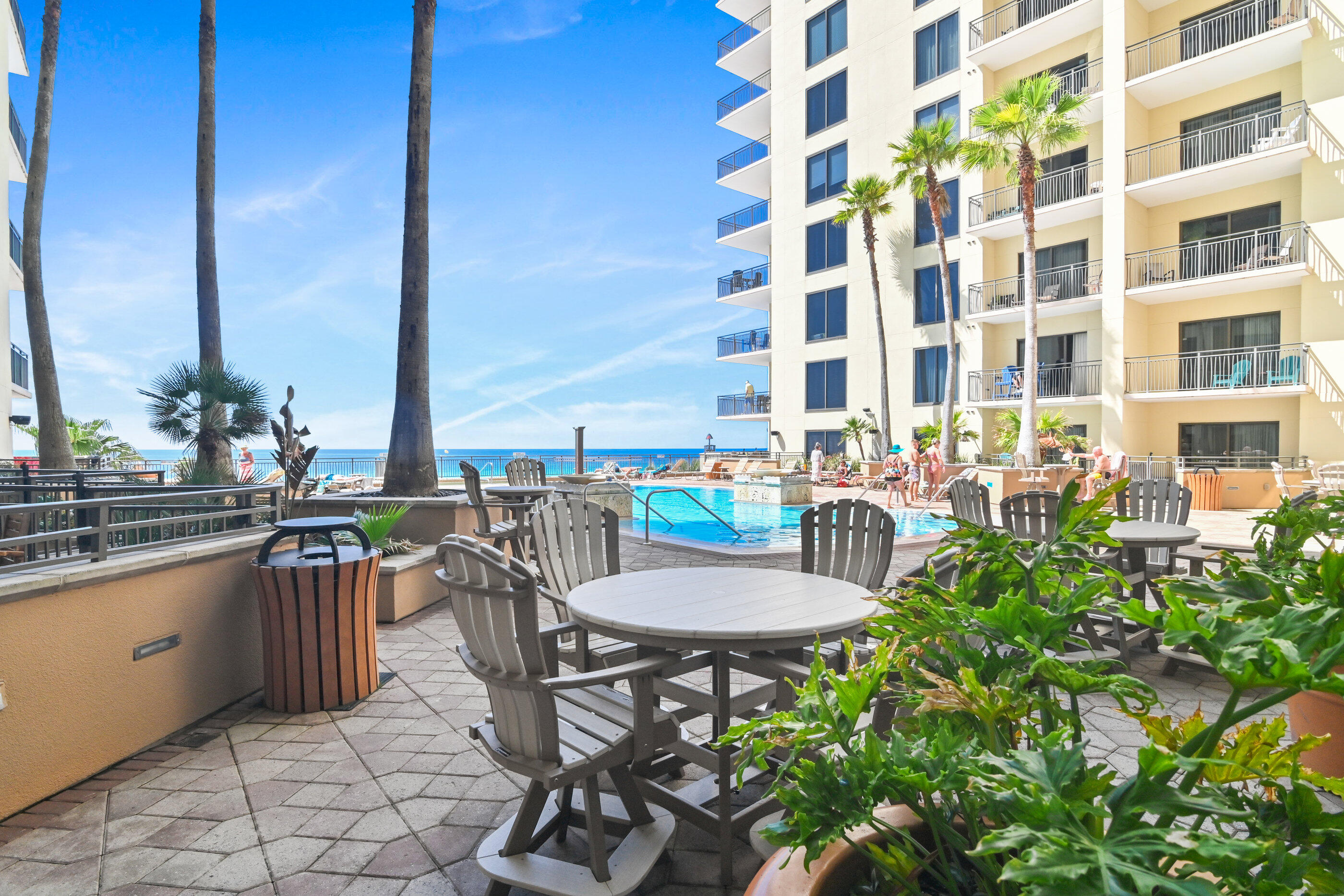 15100 Front Beach Road, Unit 424 Panama City Beach, FL 32413 - Photo 18 of 30 a city view with outdoor seating space