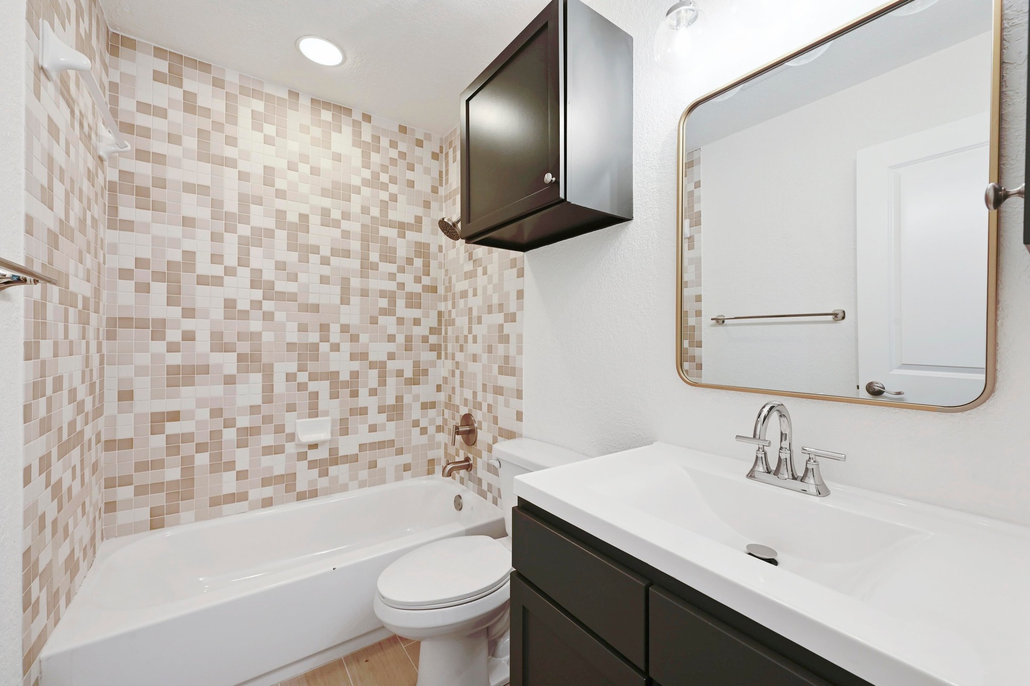 3204 Menchaca Road, Unit 212 Austin, TX 78704 - Photo 17 of 22 a bathroom with a sink toilet and shower