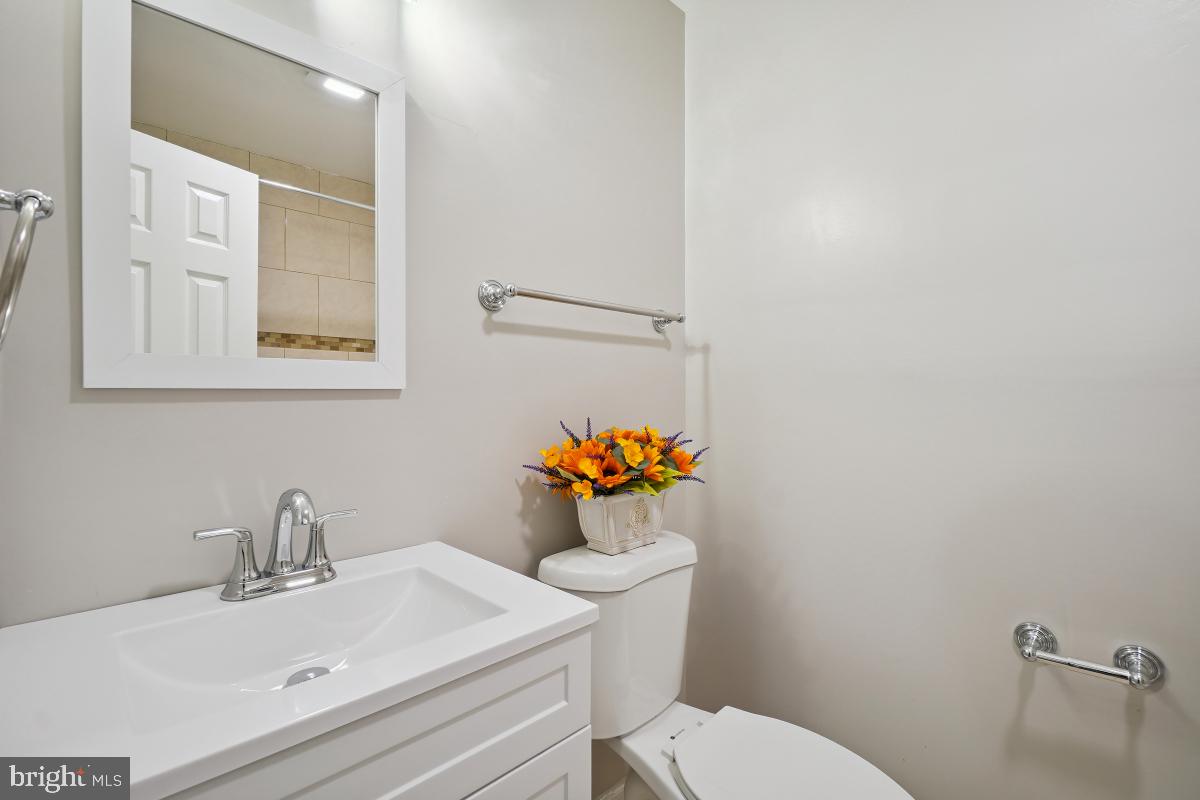 10307 Leslie Street Silver Spring, MD 20902 - Photo 19 of 46 a bathroom with a sink mirror vanity and toilet