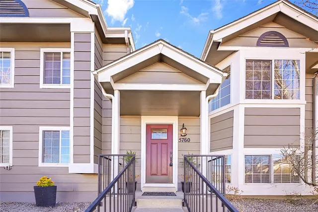 a view of outdoor space garage and deck
