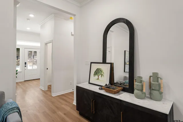 a view of bathroom with dual sinks
