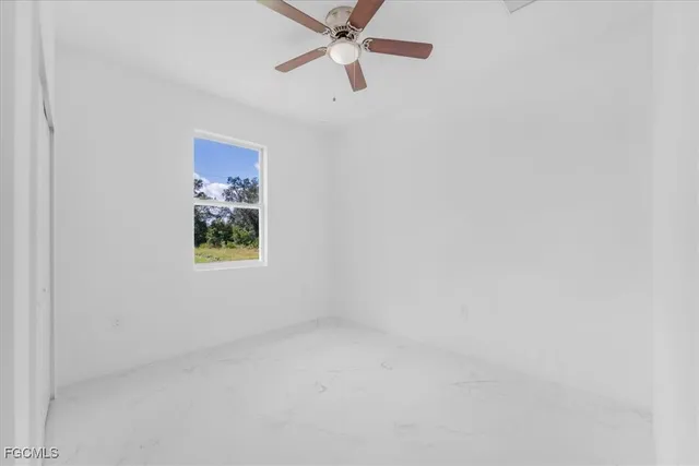 an empty room with a window