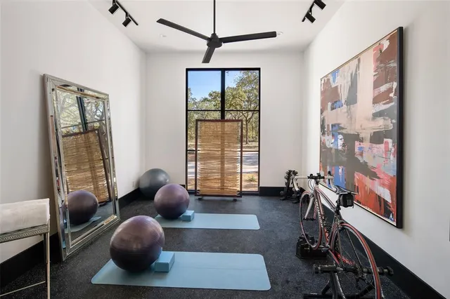 a room with furniture and a window