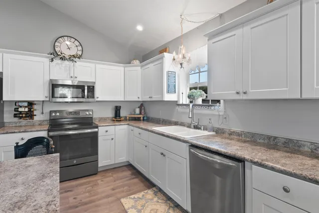 an aerial view of multiple house