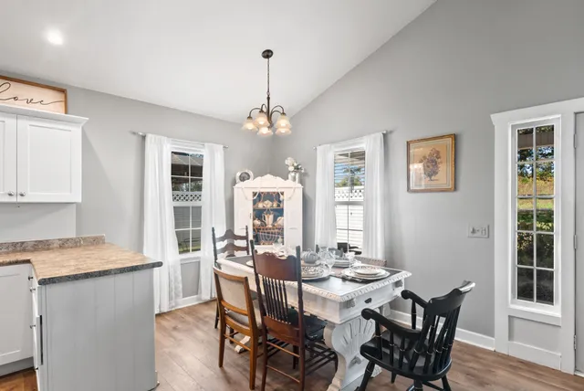 a view of a city with mountains in the background