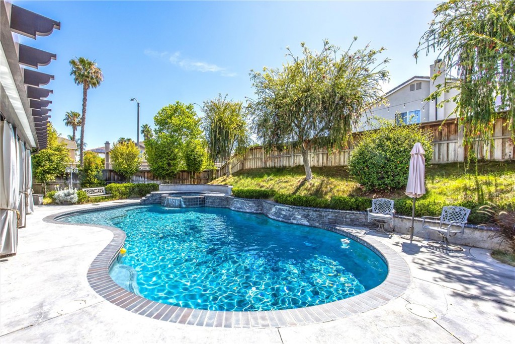 8402 Lindenhurst Street Riverside, CA 92508 - Photo 35 of 60 a view of a swimming pool with a patio