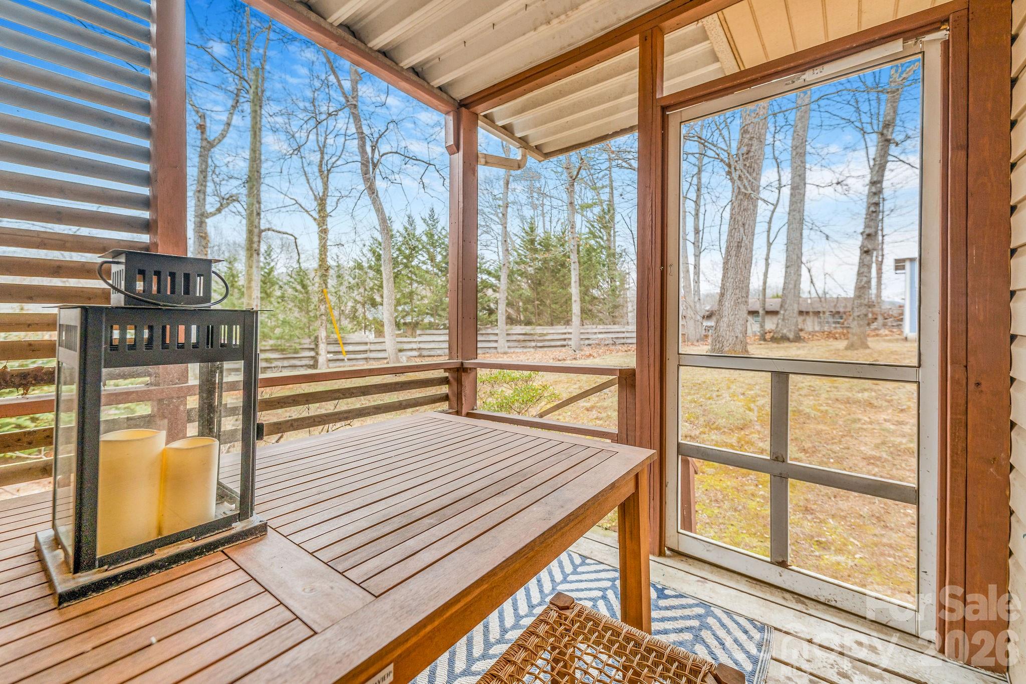 96 Oak Hill Road Candler, NC 28715 - Photo 28 of 41 a view of a balcony with wooden floor