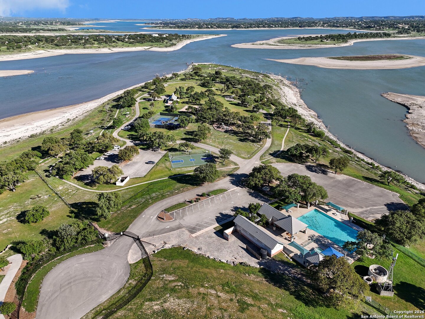 335 Arthur Court Spring Branch, TX 78070 - Photo 14 of 18 an aerial view of a house with a lake view